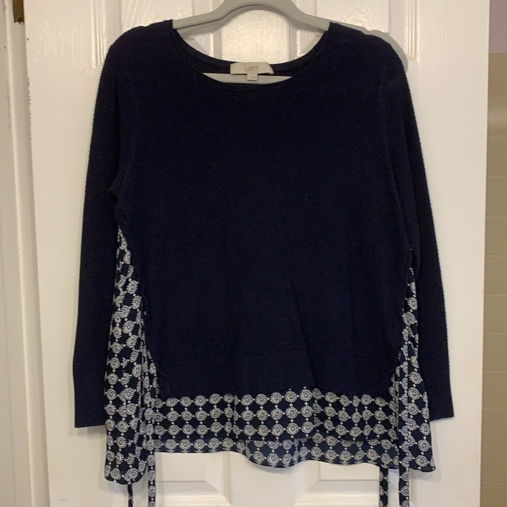 Loft flirty blue sweater